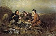 Vasily Perov The Hunters at Rest Spain oil painting artist